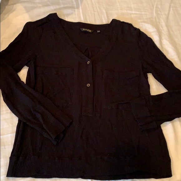 Massimo Dutti Black Long Sleeve Top - Picture 2 of 5
